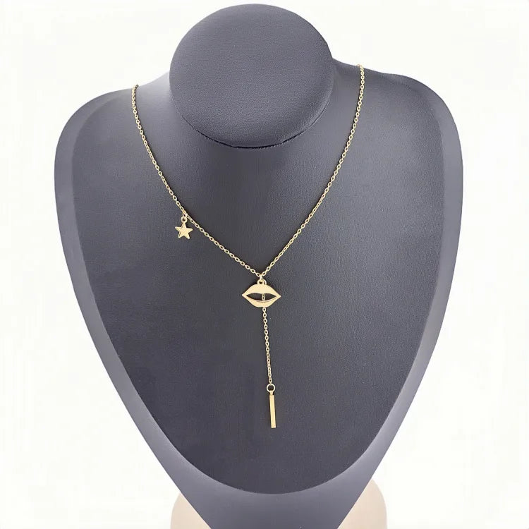 Gold Layered Starfish Pendant Necklace