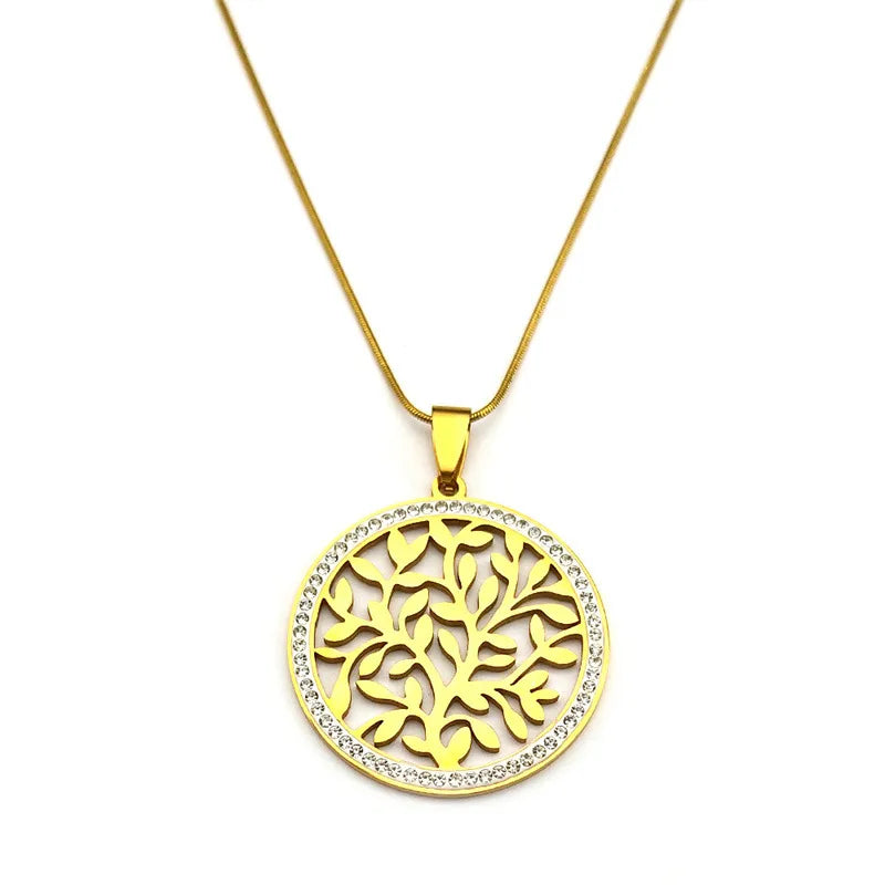 Viking Tree of Life Titanium Steel Necklace