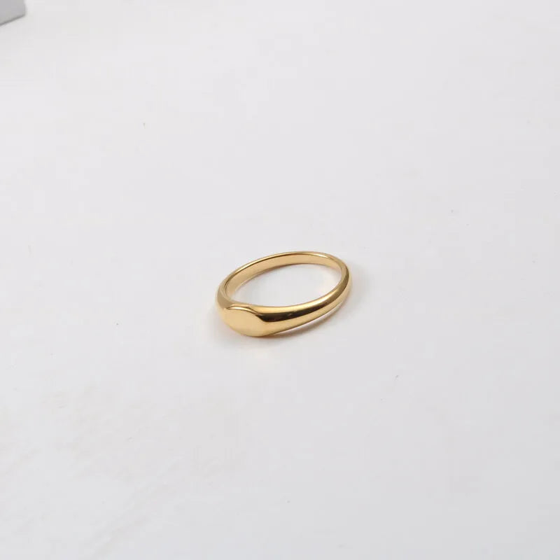 Rose Gold Twisted Titanium Steel Ring