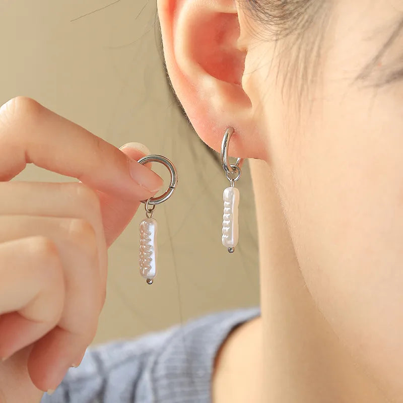 18K Gold Plated Geometric Tassel Hoop Earrings