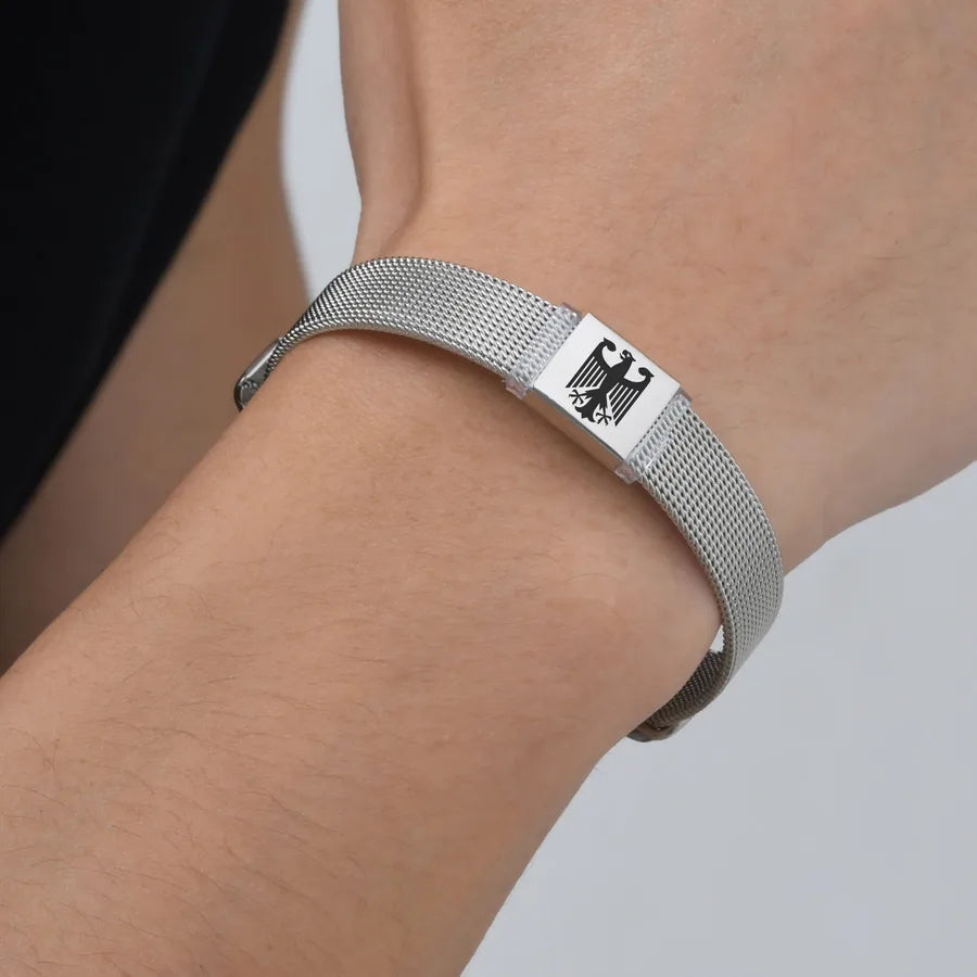 Men's Stainless Steel Eagle Mesh Bracelet