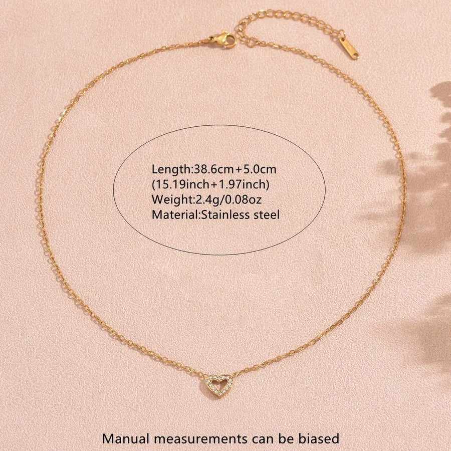 Gold Heart Pendant Necklace for Women