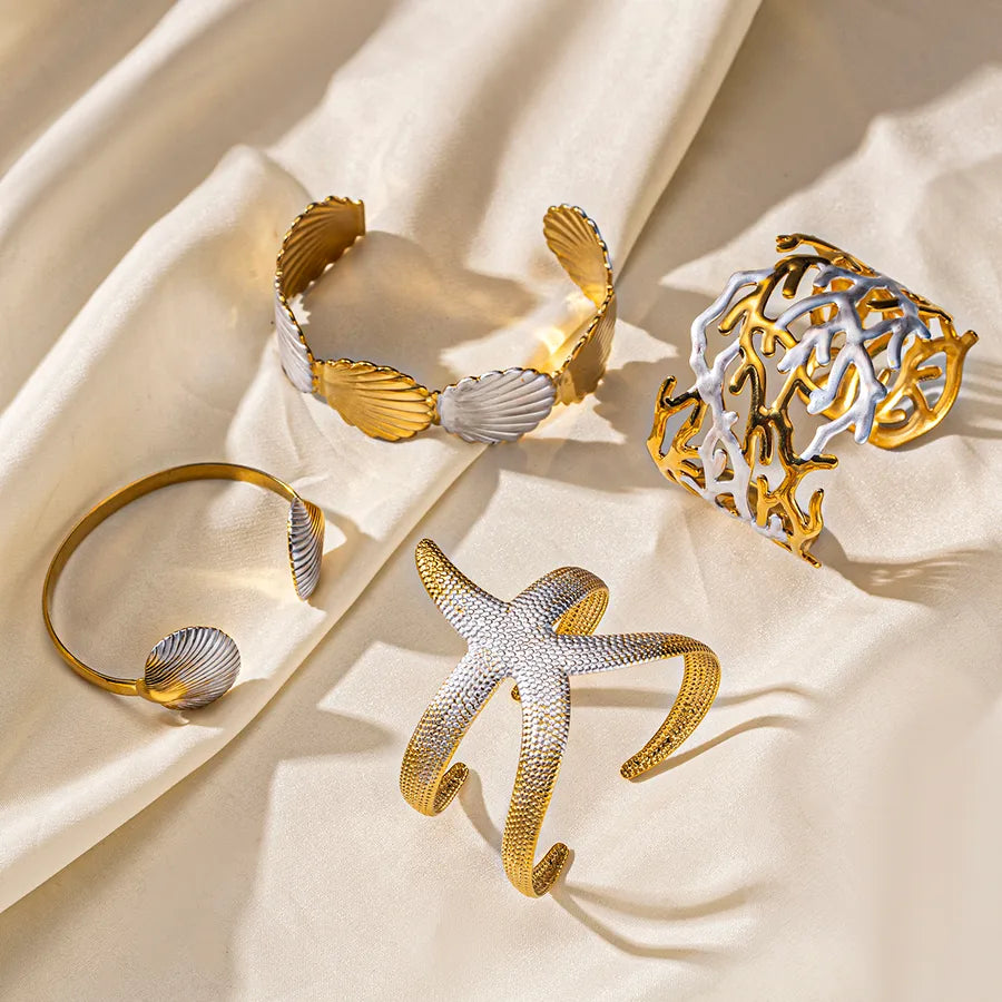 Gold Plated Geometric Stainless Steel Bracelet