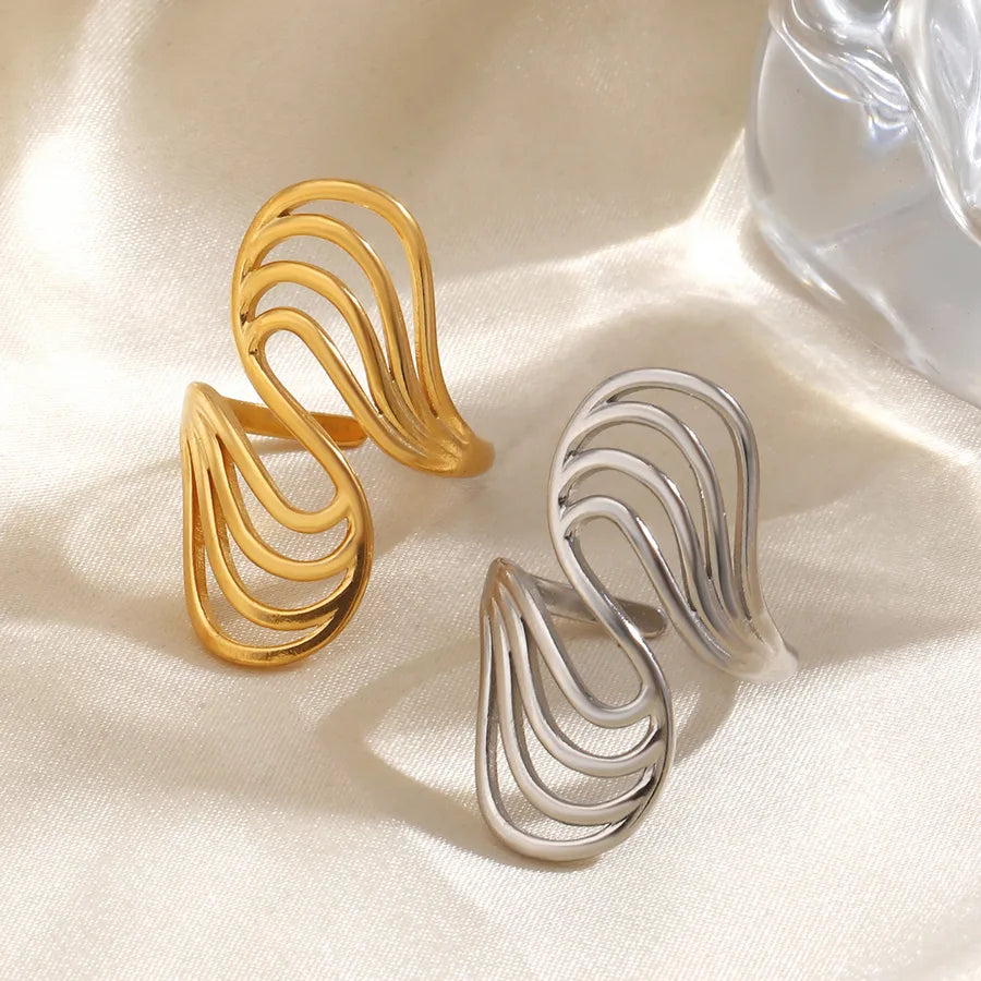 18K Gold Plated Open Ring for Women