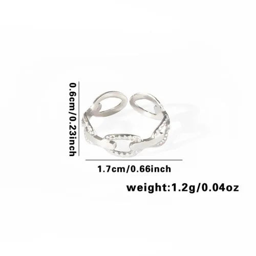 Titanium Steel Fish Tail Ring for Women