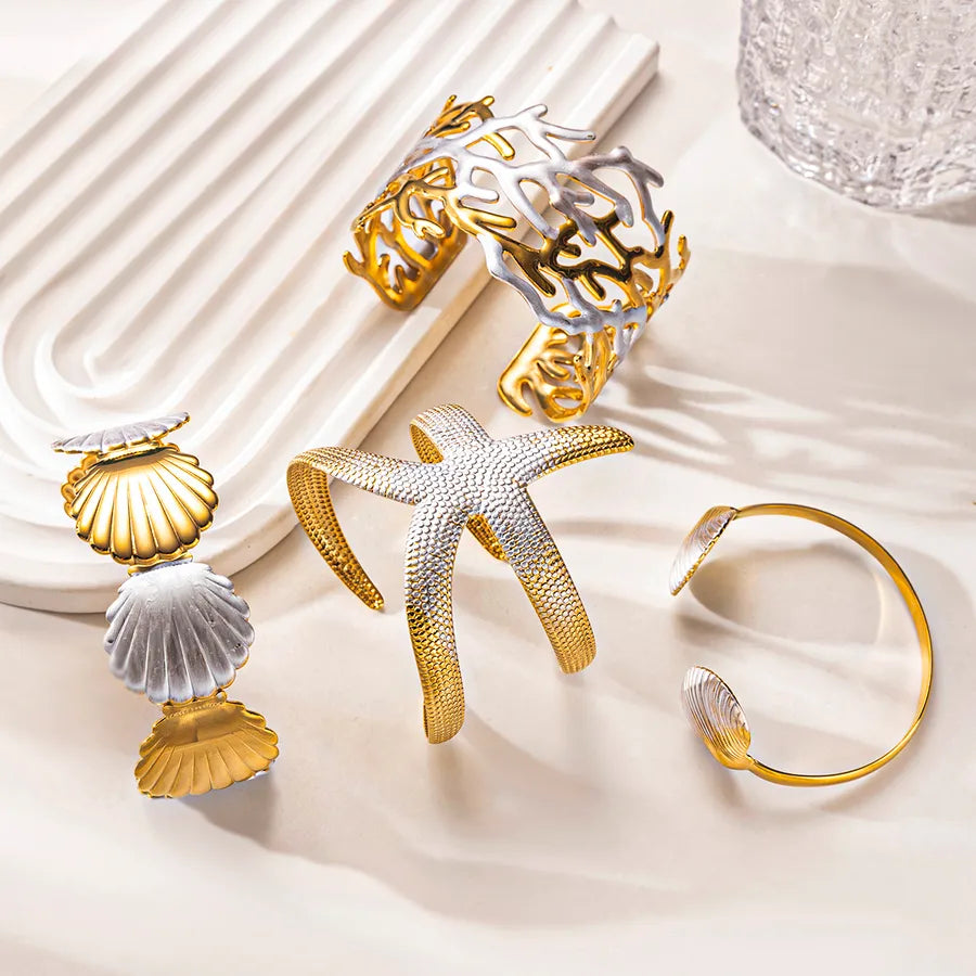 Gold Plated Geometric Stainless Steel Bracelet