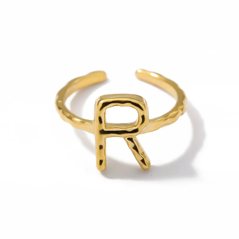 18K Gold Plated Geometric Stainless Steel Ring 4