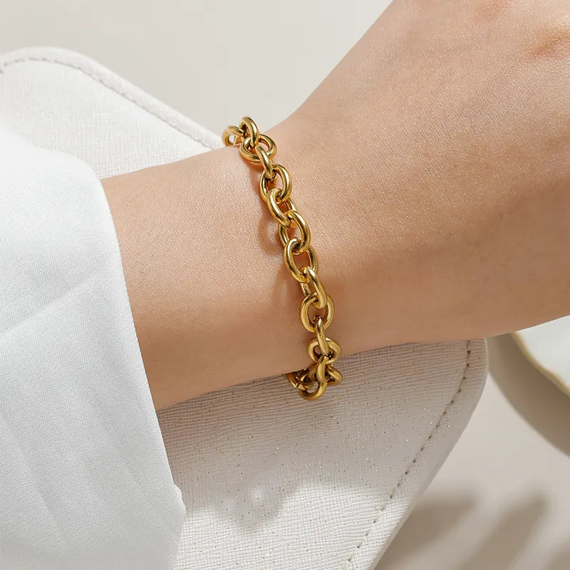 Gold Plated Stainless Steel Unisex Bracelet