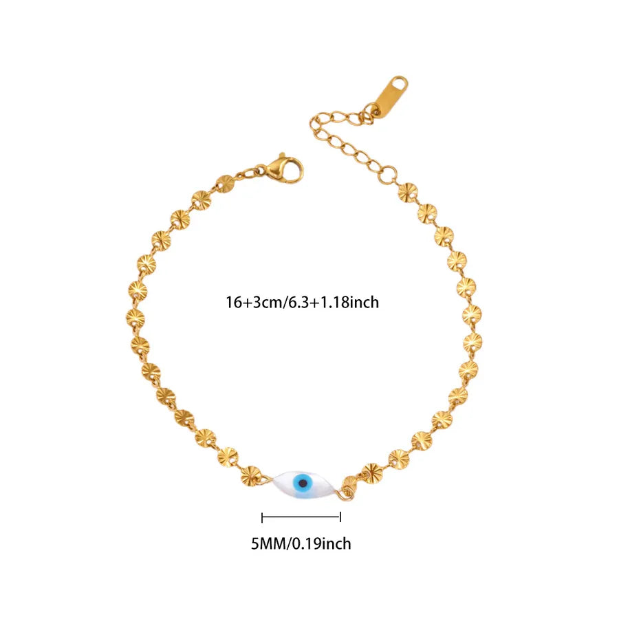 Gold Devil's Eye Pearl Bracelet for Women 1