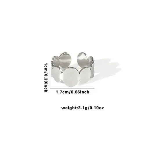 Titanium Steel Fish Tail Ring for Women Adjustable Opening TYR0405