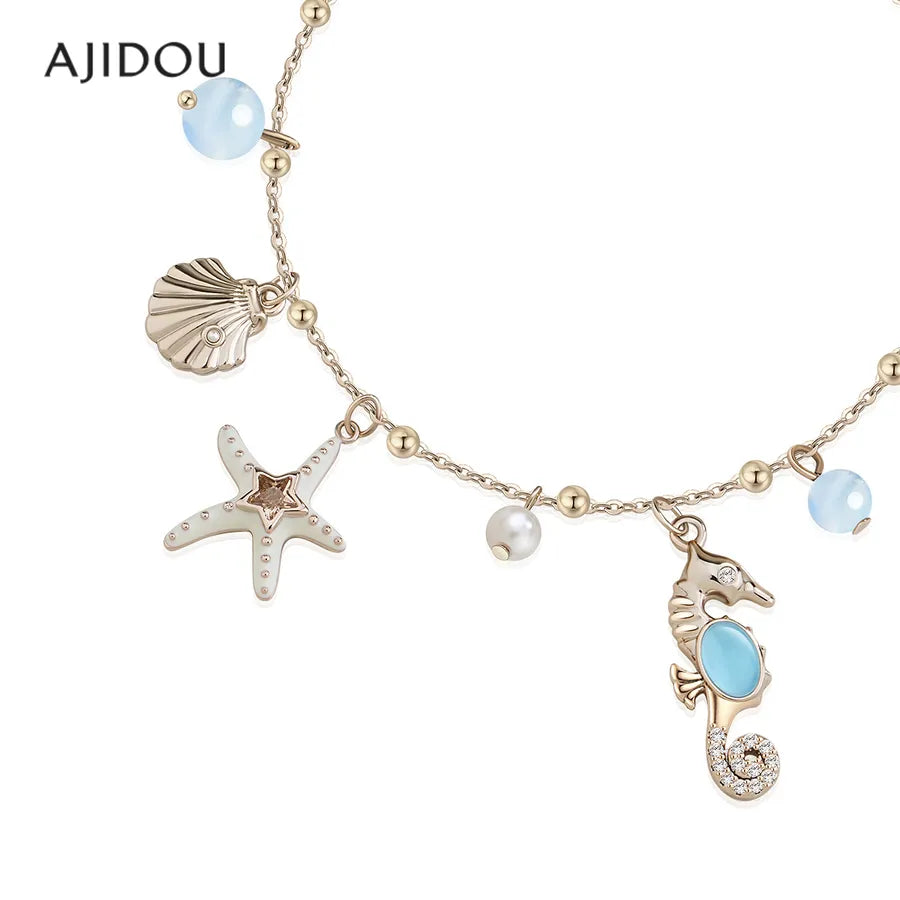 White Star Ocean Bracelet – Titanium Steel & Zircon