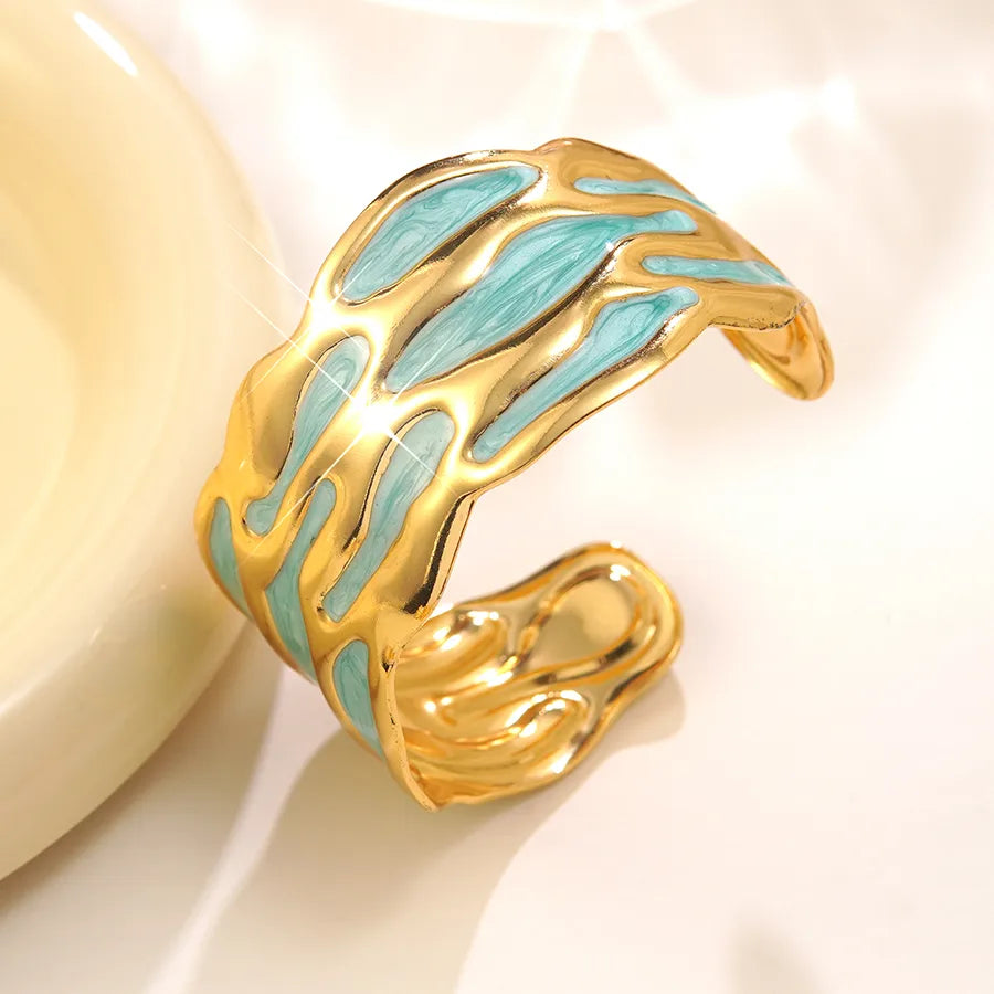 Romantic Gold Open Hand Bracelet for Women