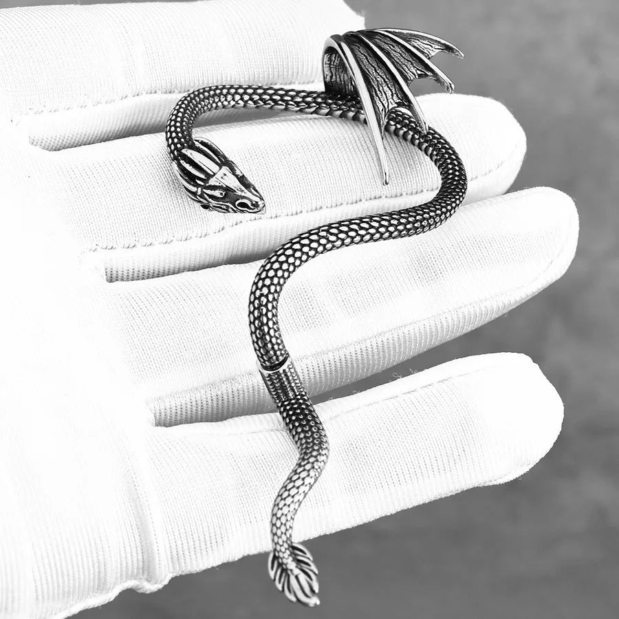 Gothic Dragon Ear Cuff Clip-On Earrings Left Ear