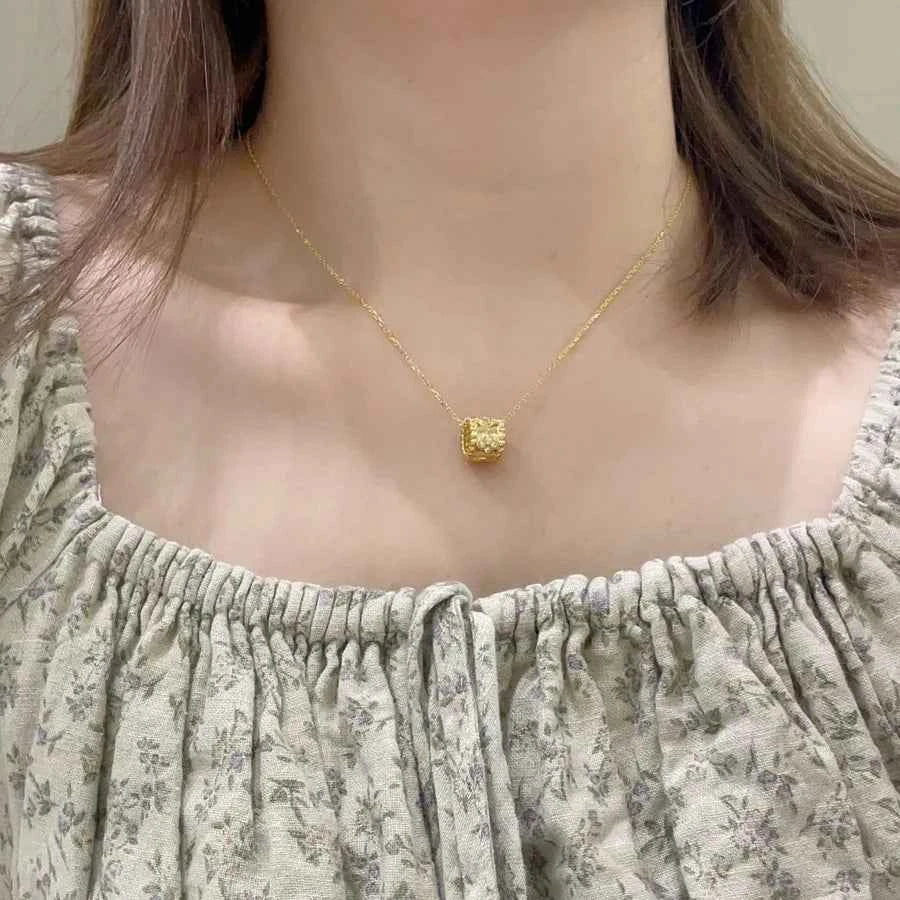 Gold Tornado Pendant Necklace