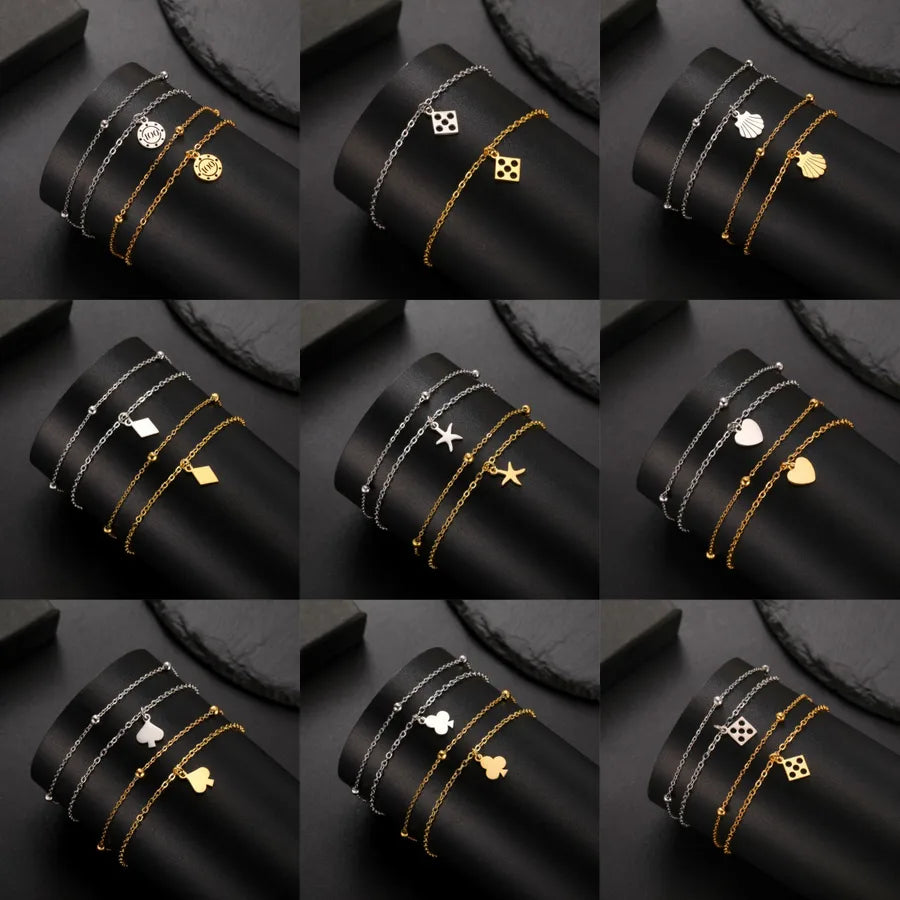 Minimalist Gold Cross Heart Bracelet