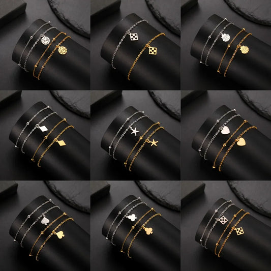 Minimalist Gold Cross Heart Bracelet