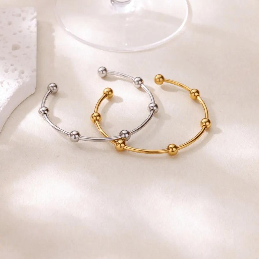 18K Gold Plated Stainless Steel Open Bangle