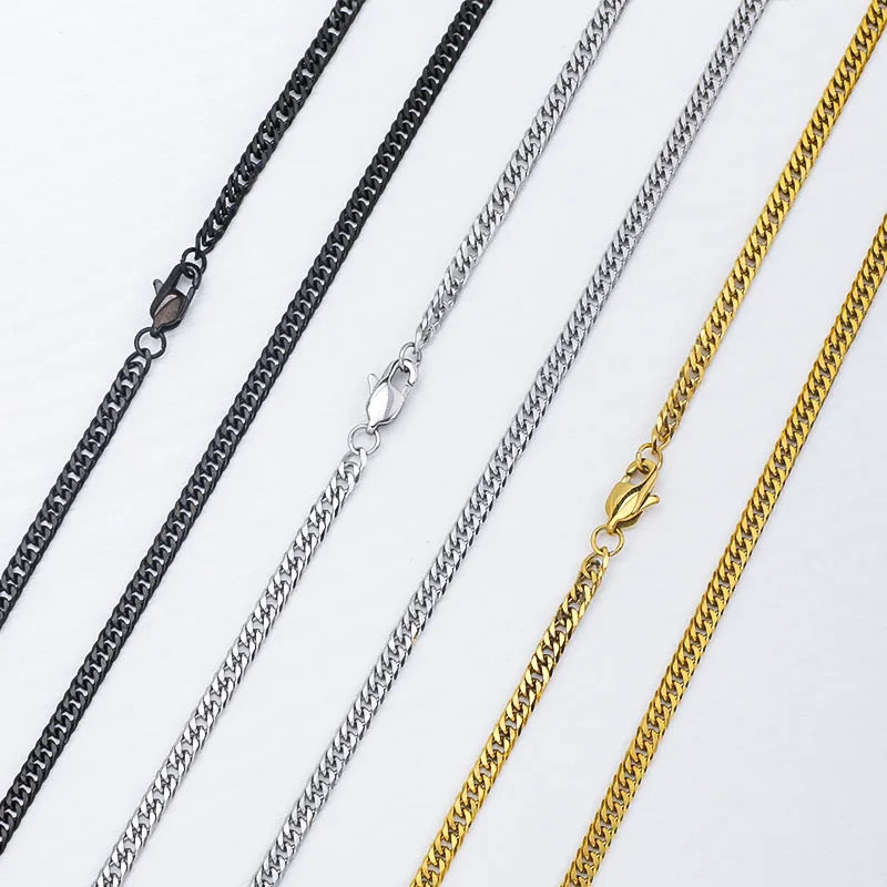 18K Gold Plated Titanium Steel Hip-Hop Necklace