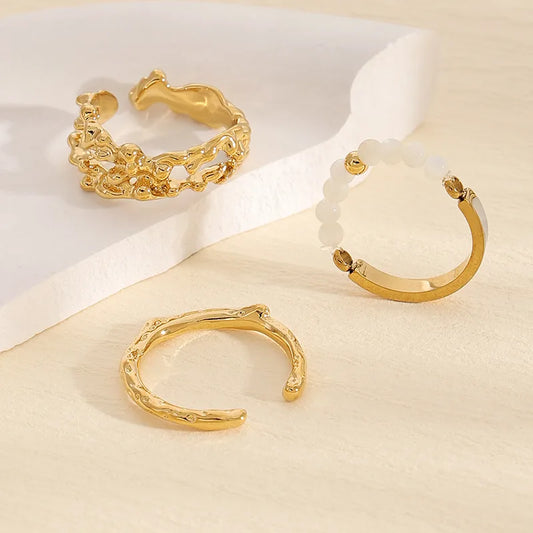 Elegant Irregular Shell Ring for Women