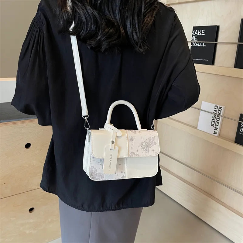 Butterfly PU Leather Crossbody Bag