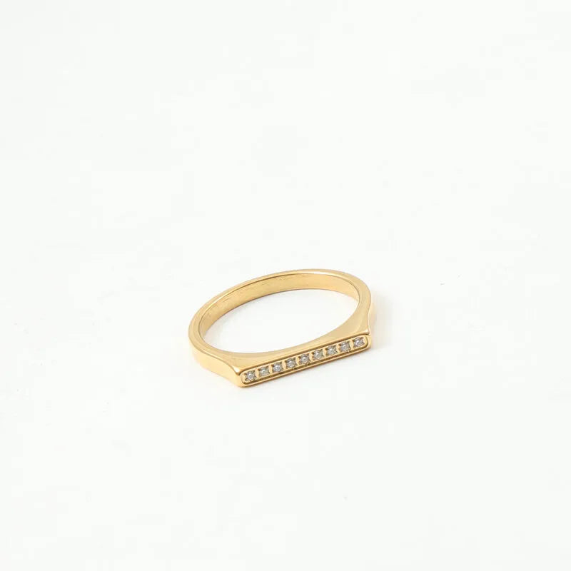 18K Gold Plated Titanium Steel Geometric Ring