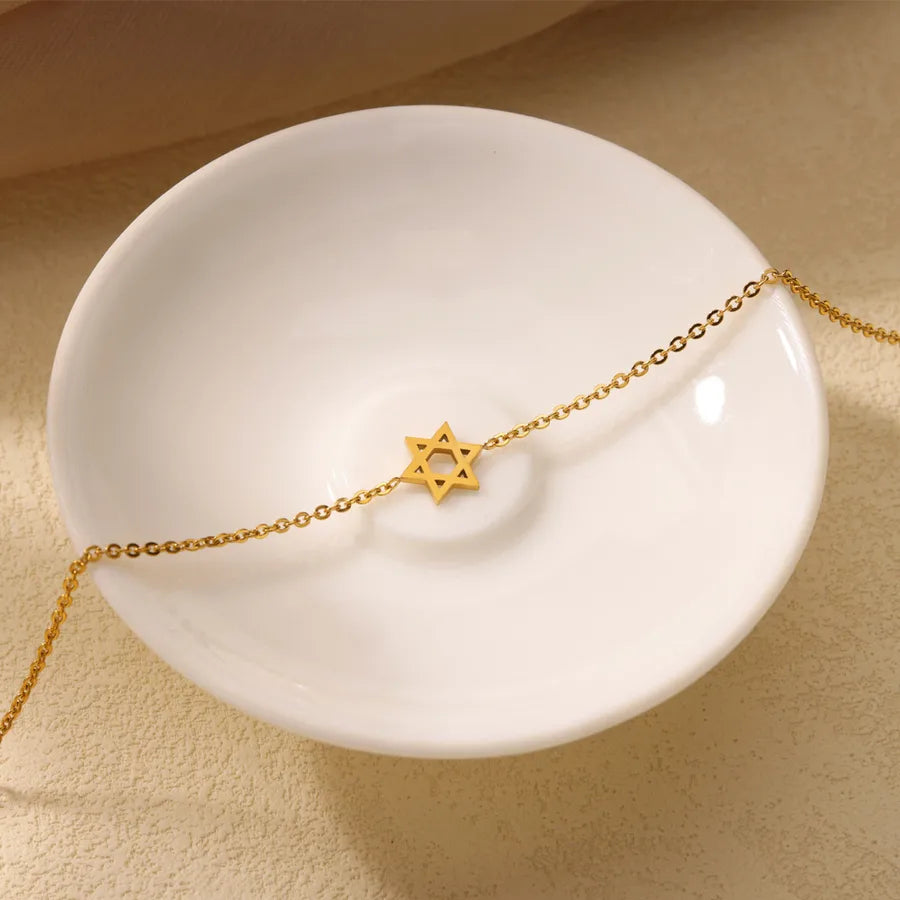 Stainless Steel Star of David Bracelet