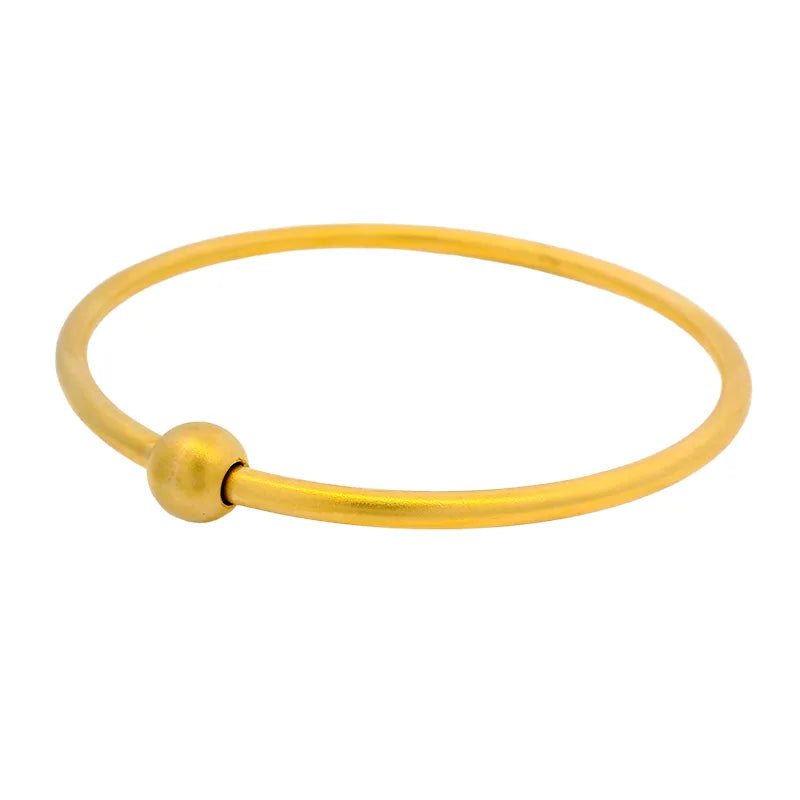 24K Gold Plated Geometric Stainless Steel Bangle