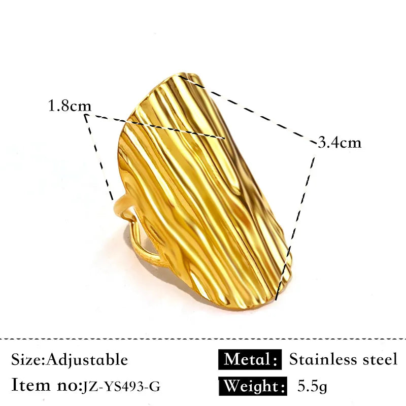 Unisex Geometric Titanium Steel Ring