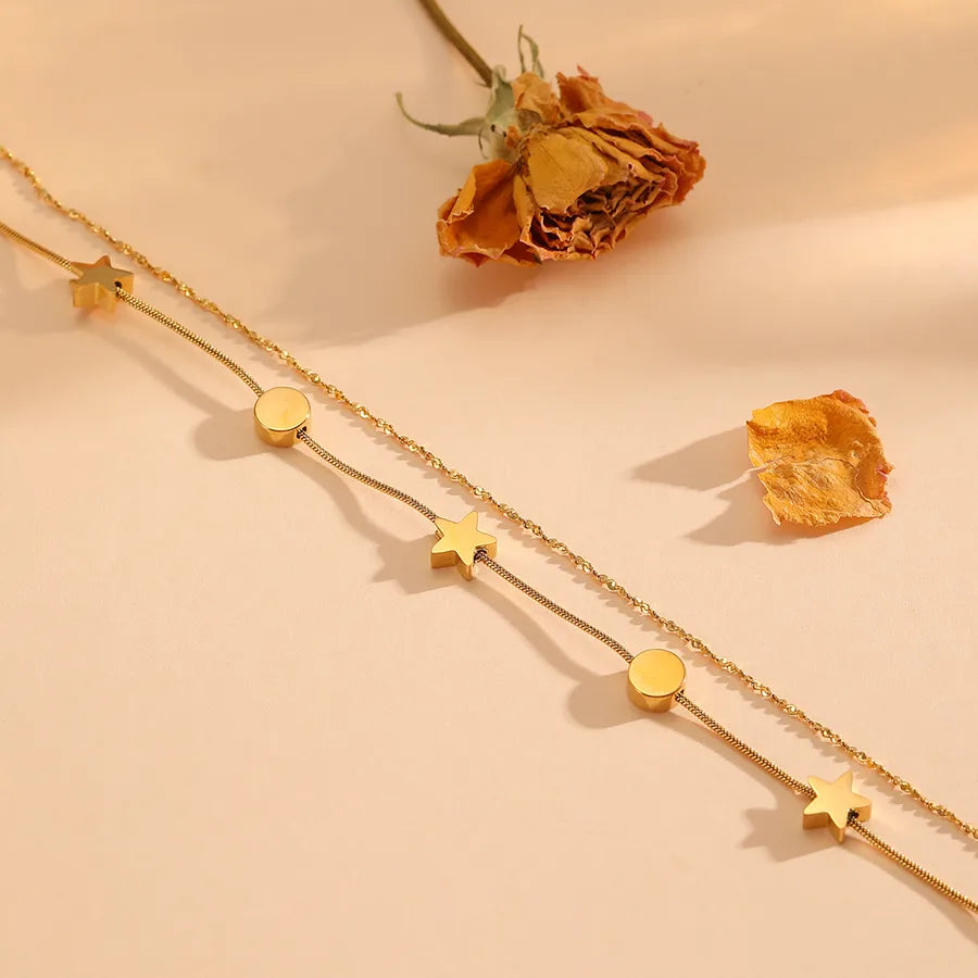 18K Gold Plated Stainless Steel Heart Bracelet