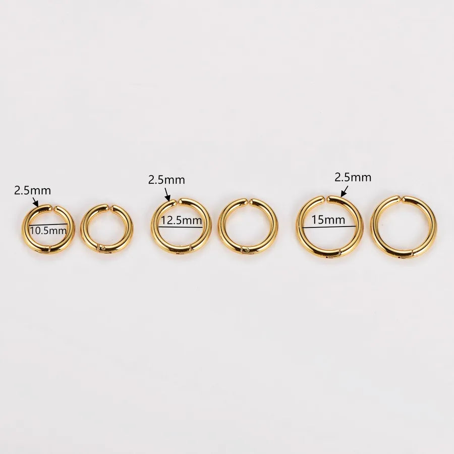 18K Gold Plated Stainless Steel Hoop Earrings Set