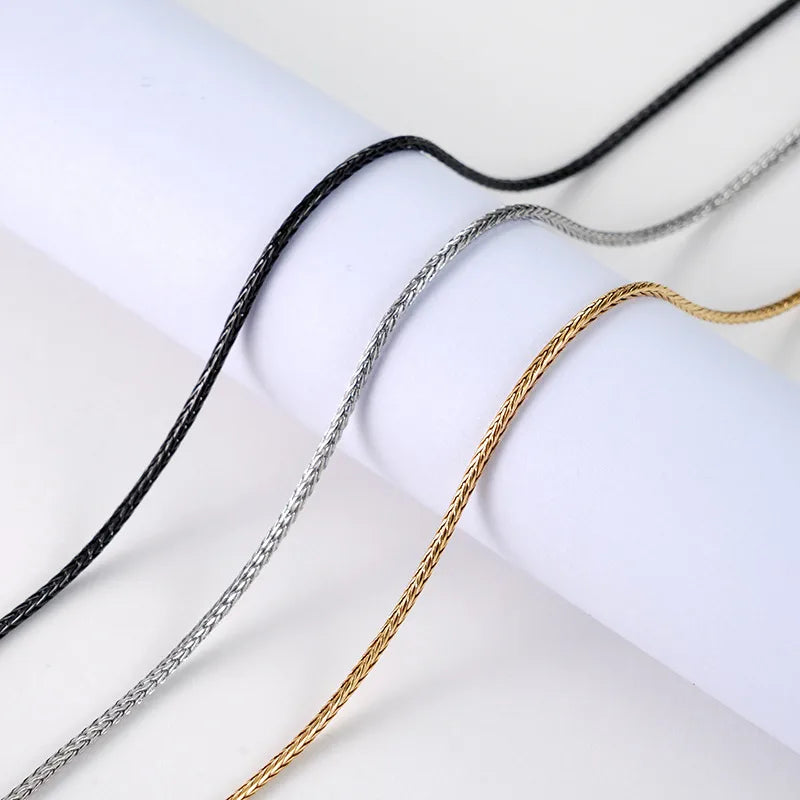 Titanium Steel Snake Bone Fox Tail Necklace