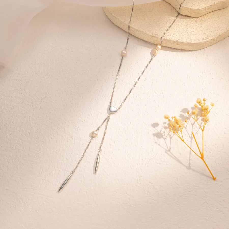 18K Gold Heart Necklace – Stainless Steel