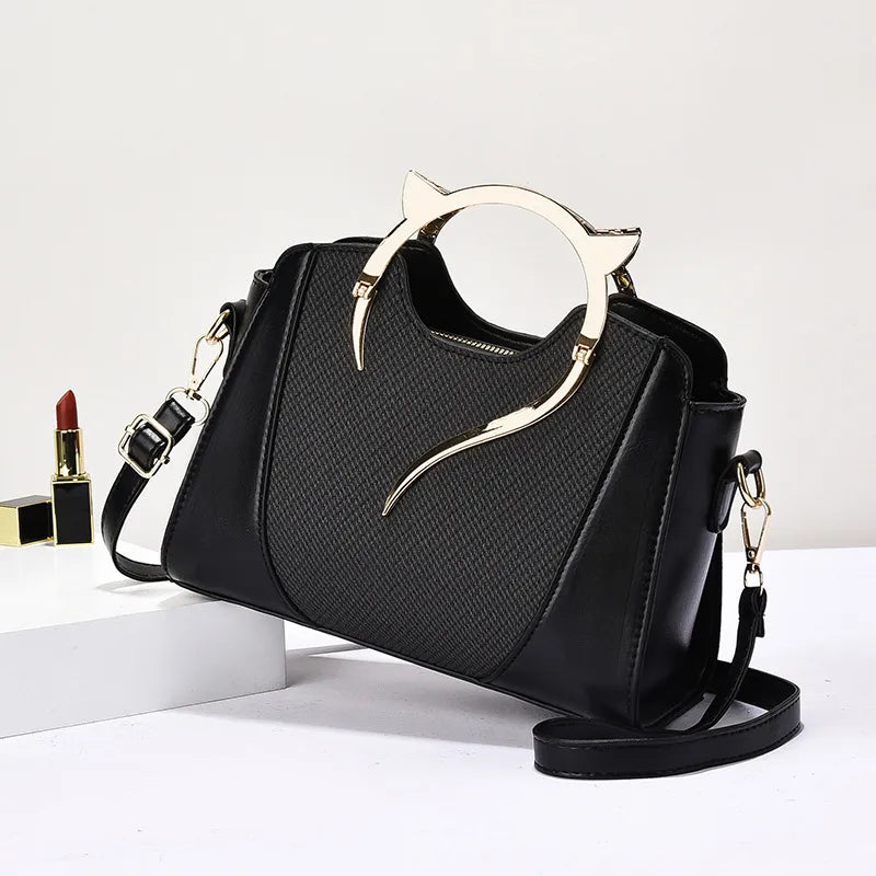 Trendy Shell Splice PU Crossbody Handbag