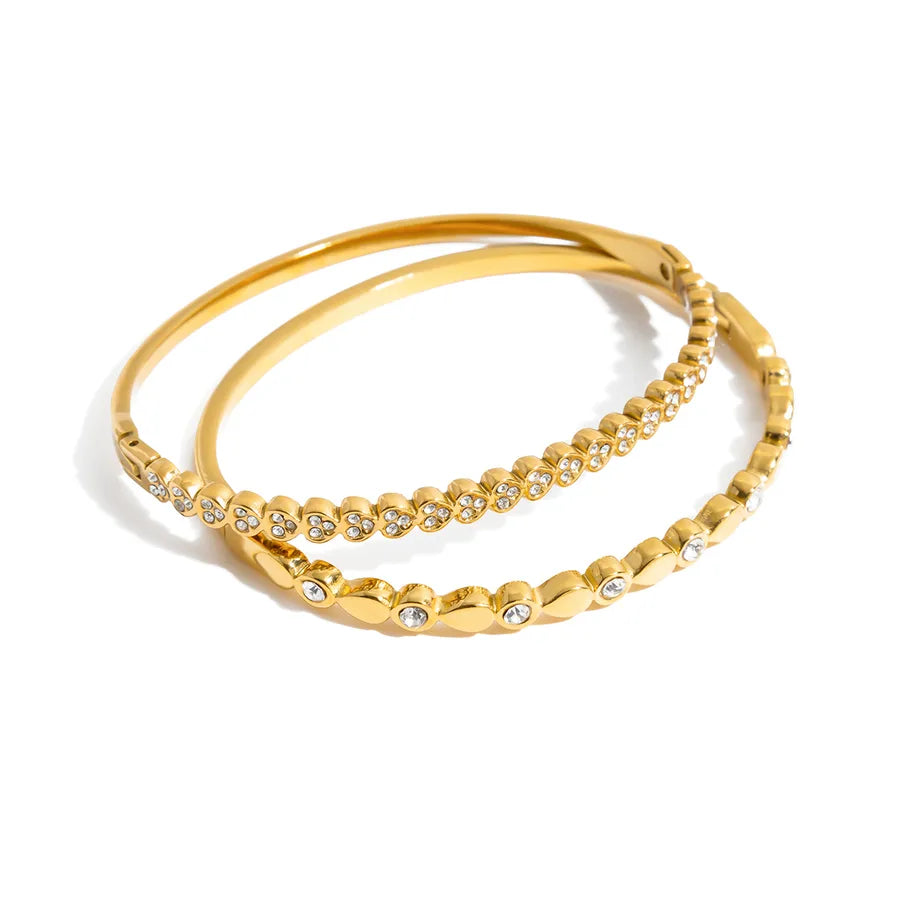 18K Gold Stainless Steel Diamond Bracelet
