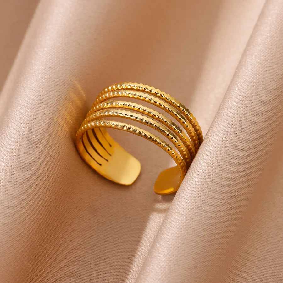 18K Gold Plated Geometric Open Ring