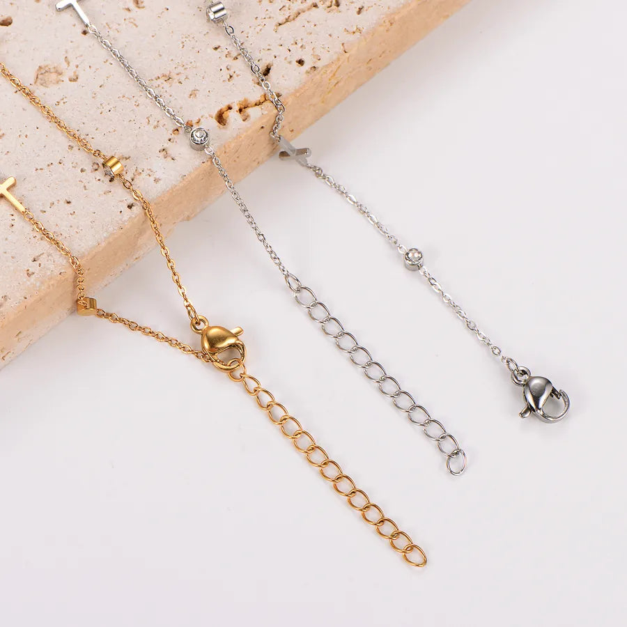 Gold Cross Stainless Steel Anklet for Women