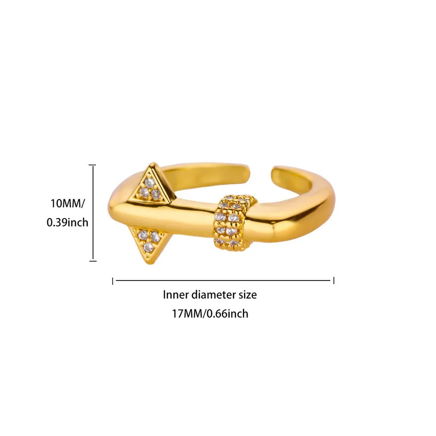 18K Gold Plated Adjustable Starry Snake Ring JZ8422G