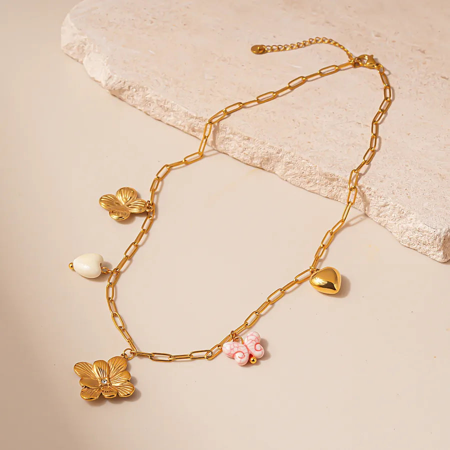 Boho Butterfly Knot Tassel Necklace