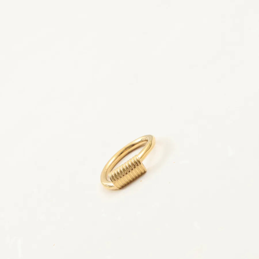 18K Gold Plated Geometric Titanium Steel Ring