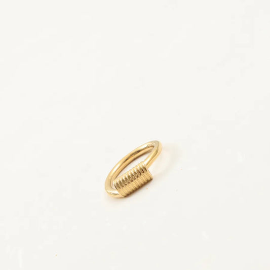 18K Gold Plated Geometric Titanium Steel Ring