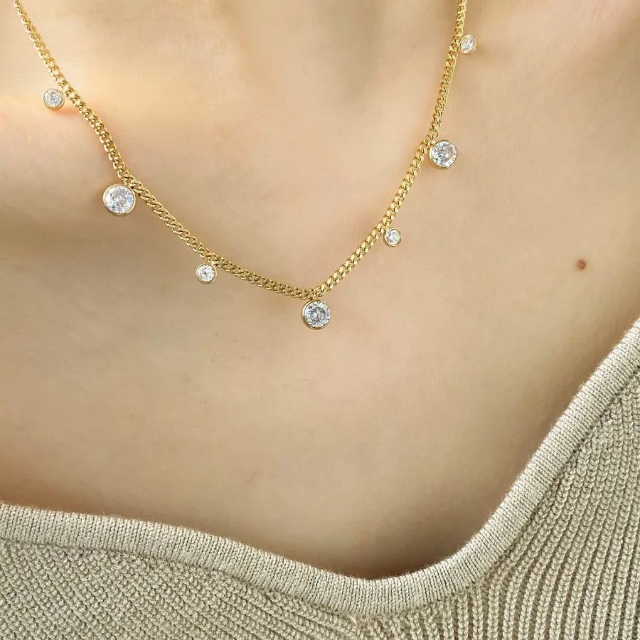 Minimalist Gold Titanium Steel Chain Necklace