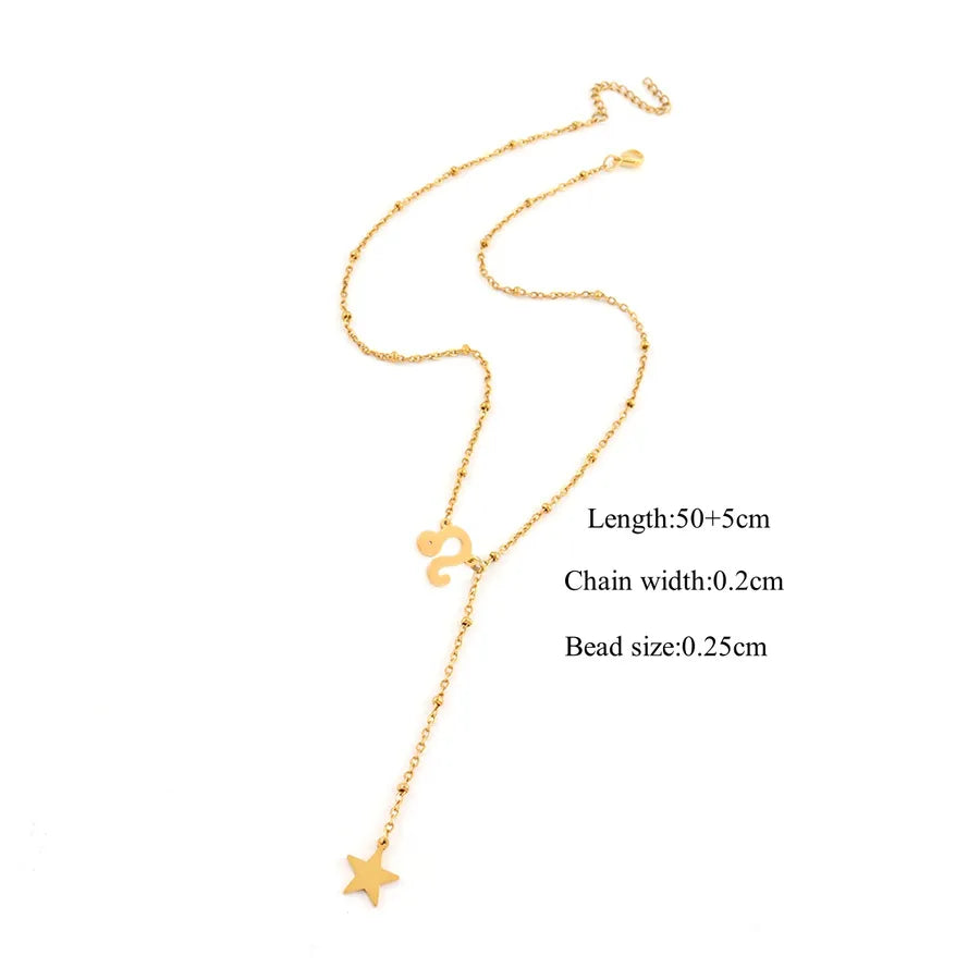 Gold Constellation Pendant Necklace – Stainless Steel Gold Leo