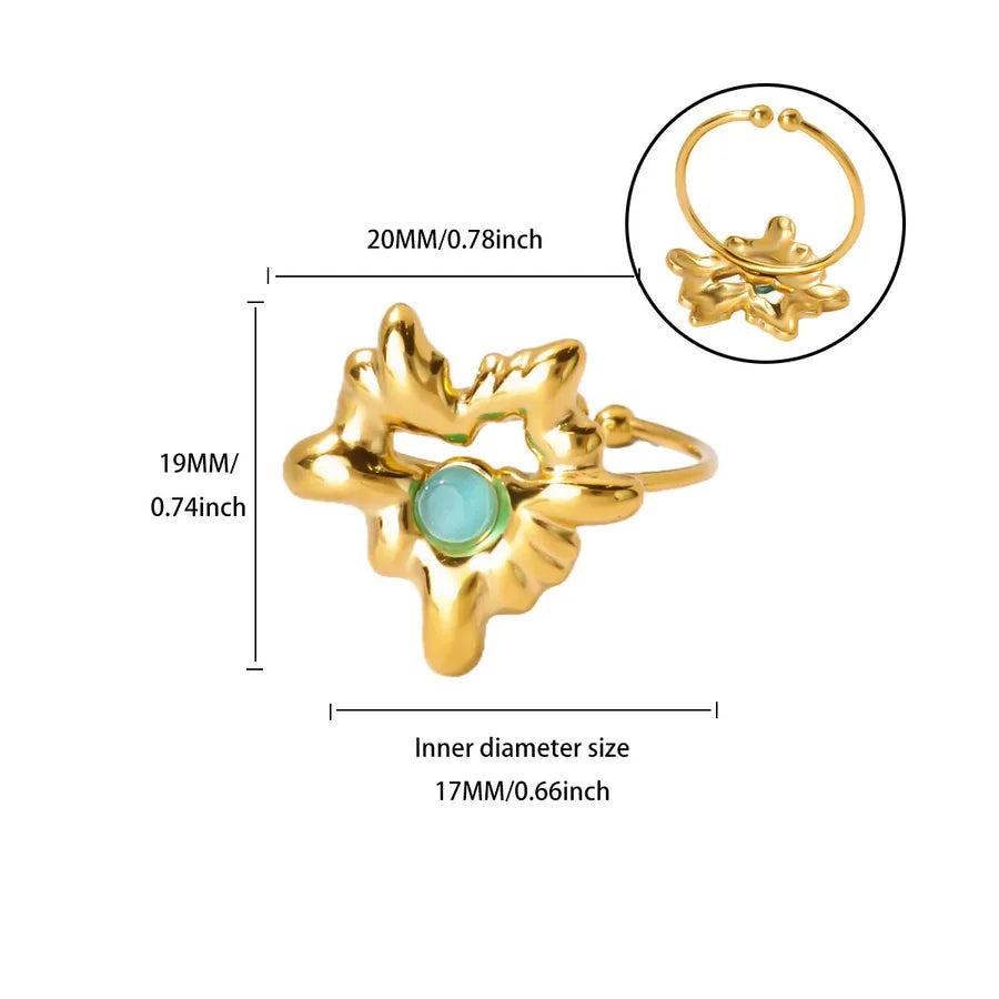 Vintage French Flower Zircon Open Ring JZ7948G