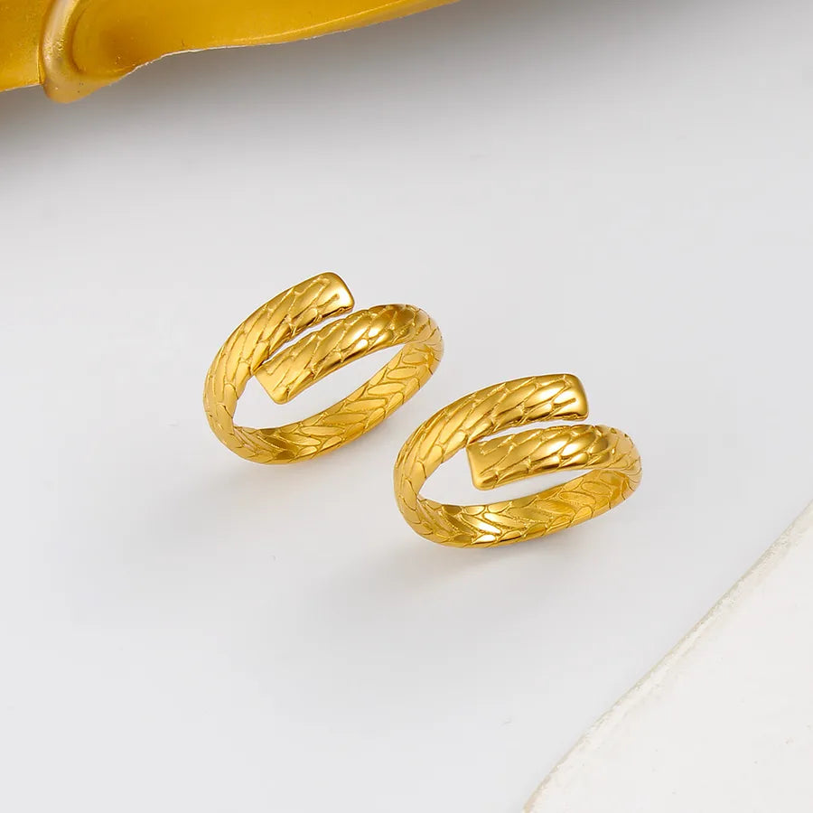 Gold Plated Adjustable Open Ring for Women