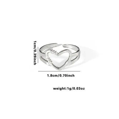 Titanium Steel Fish Tail Ring for Women Adjustable Opening TYR0387