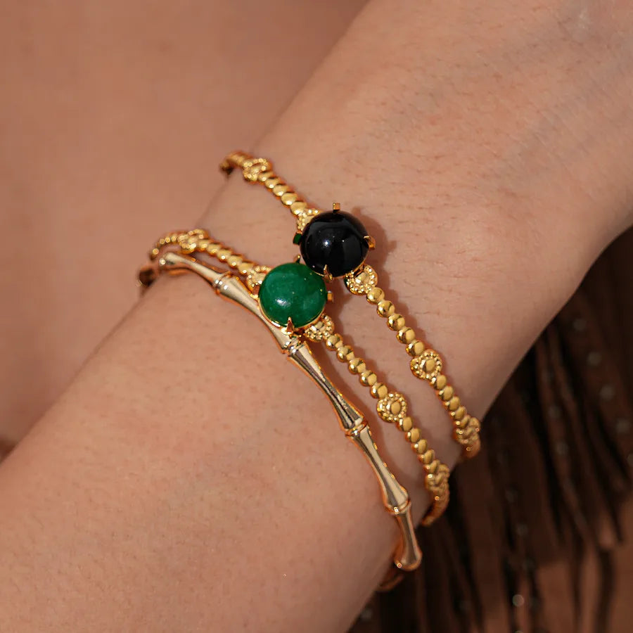 Elegant Geometric Open Bangle Bracelet