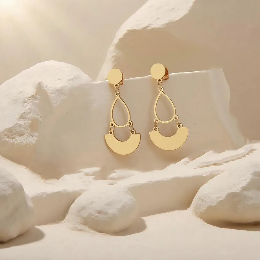 Gold Plated Heart & Butterfly Stud Earrings