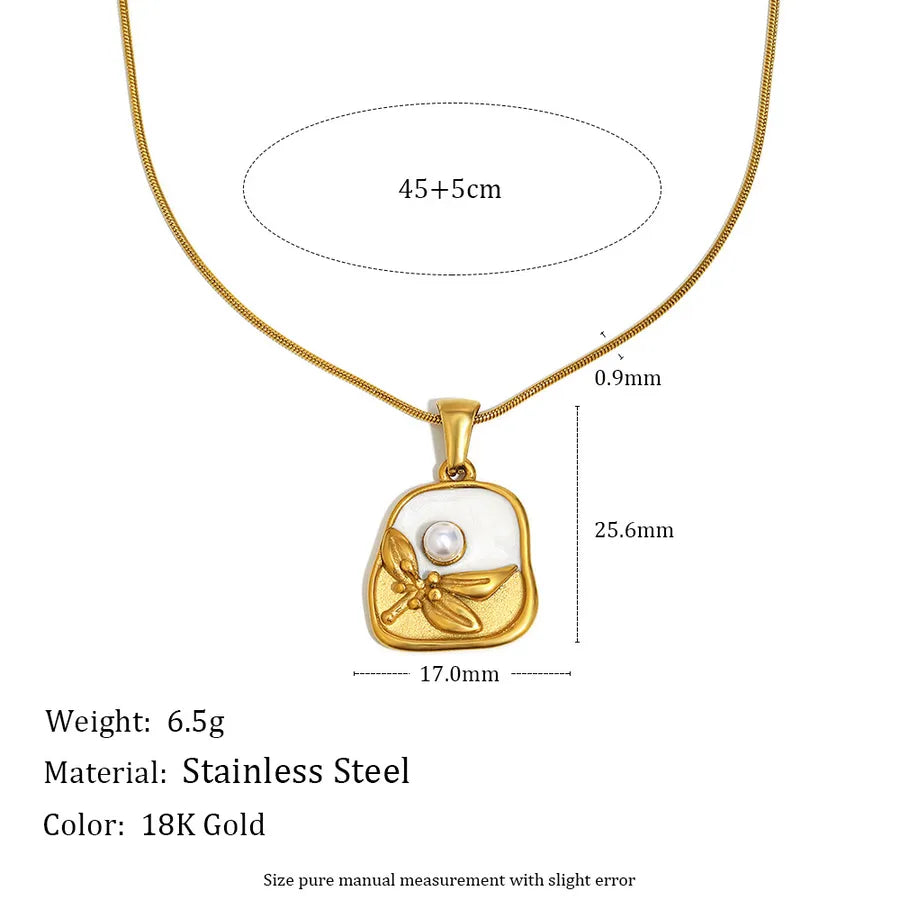 Vintage Floral Pearl Pendant Necklace