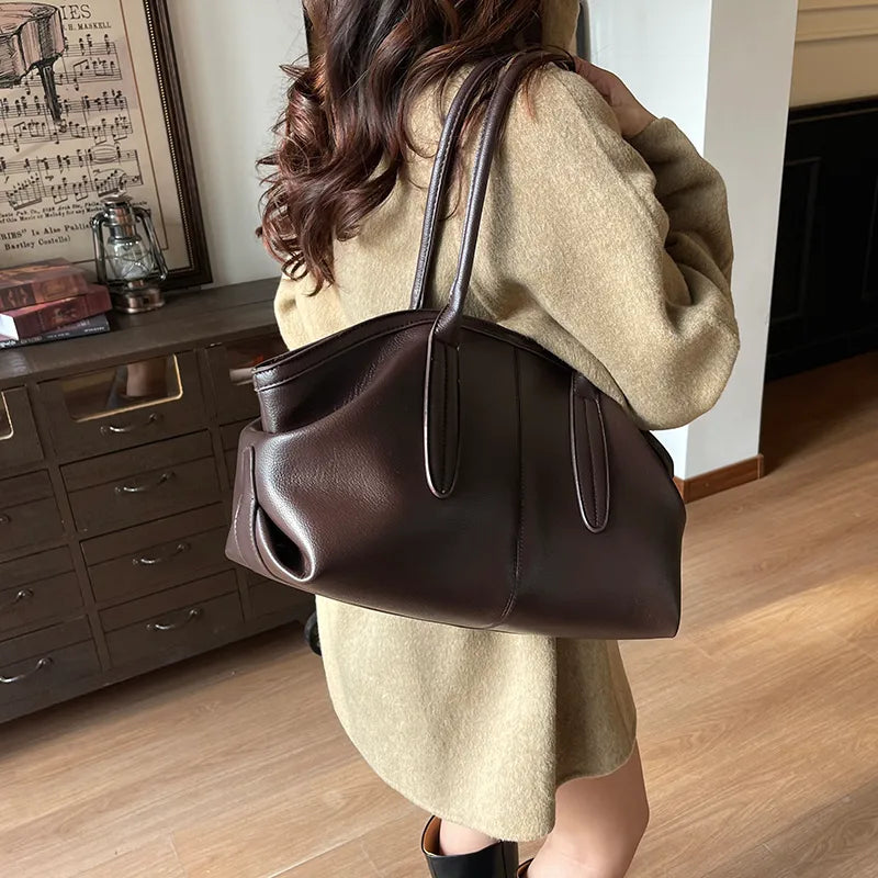 Minimalist Faux Leather Shoulder Bag – Winter Edit - Smiling Maria - Everything For Women