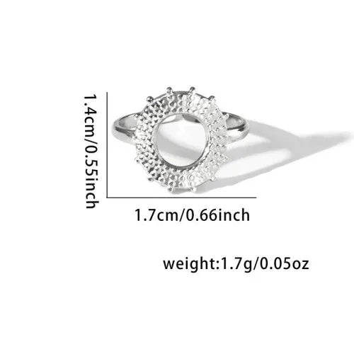 Titanium Steel Fish Tail Ring for Women Adjustable Opening TYR0348